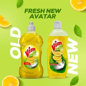 Vim Dishwash Liquid Gel Lemon Bottle